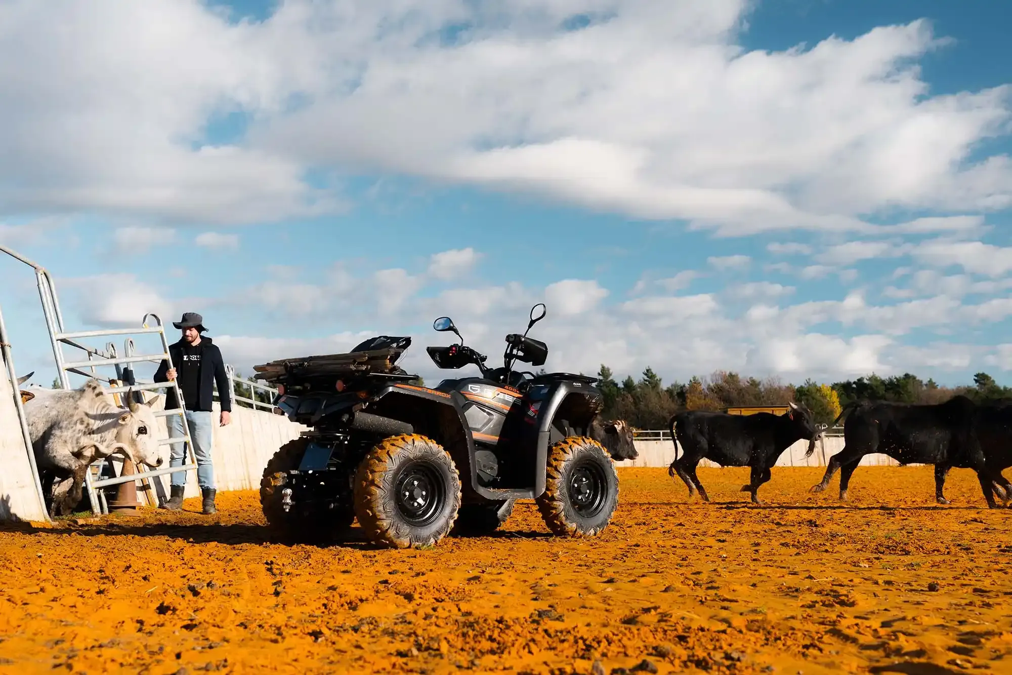 Quad GOES Terrox 500 dans une ferme d’élevage